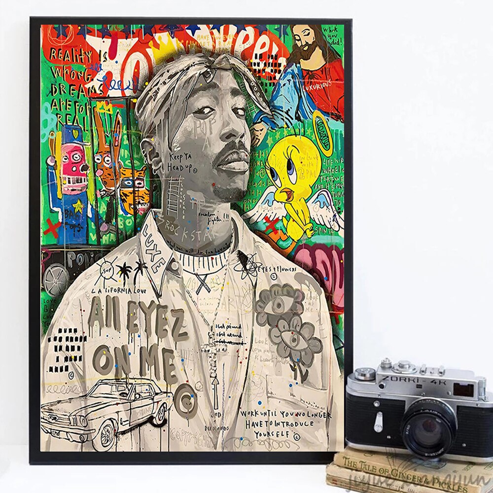 Tupac Shakur Wall Art, Splash of Arts