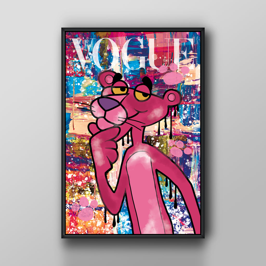 Vogue Pink Panther - Pop Art - Premium Canvas Art Print - Limited Edition