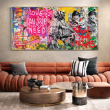 all you need is love canvas wall art