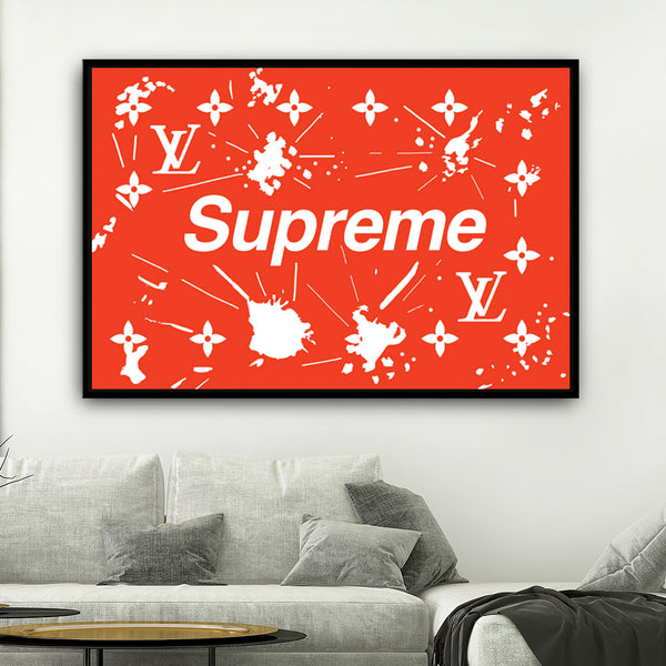 Supreme Louis Vuitton Wall Art