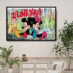 mickey and minnie mouse wall art
