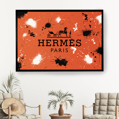 hermes framed wall art