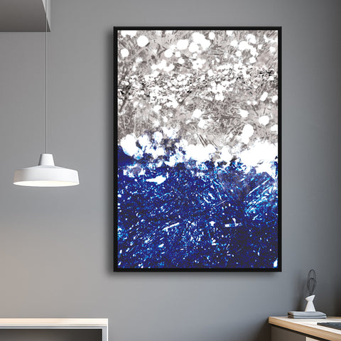 navy blue and silver canvas