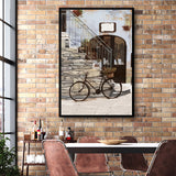 vintage bike canvas wall art