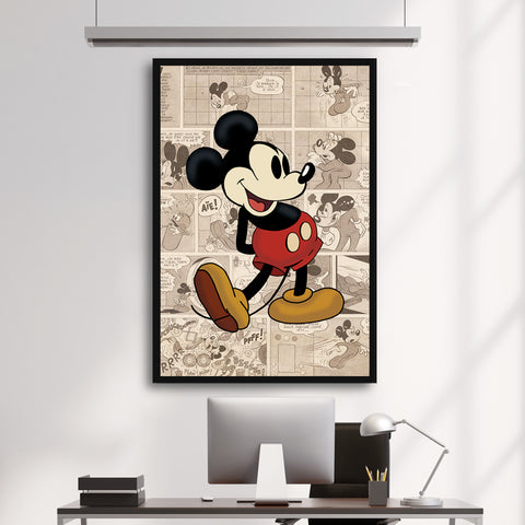 vintage mickey mouse wall art walt disney productions