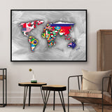 wall art world map
