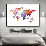 touch of modern global world map wall art
