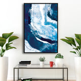 canvas art navy blue and gray