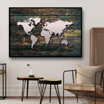 World Map Wood Wall Art
