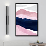 navy blue and hot pink wall art