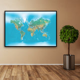 canvas wall art world map painting canvas