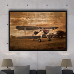 vintage airplane canvas wall art