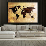 vintage abstract map wall art