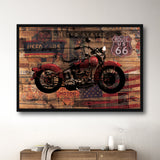motorcycle vintage wall metal art