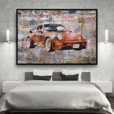 vintage car canvas wall art
