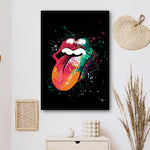 Canvas Wall Art Lips Rolling Stones