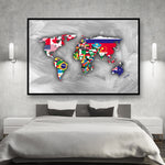 diy world map wall art