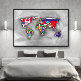 diy world map wall art