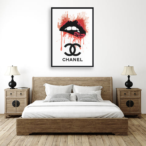 Chanel Lips Art Prints