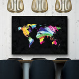 large map of the world wall art