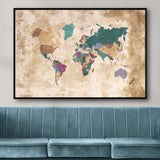 World Atlas Map Wall Art