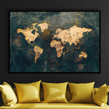 map of the world art for wall