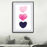 Pink and Navy Blue Wall Art
