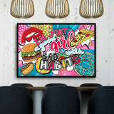 Food Pop Art Canvas wall art