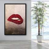 Red Roses Lips Wall Art