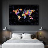 world map wall art with photo frames