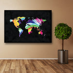 pictures of world map wall art