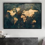 World Map Art Wall