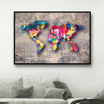 maps of the world wall art