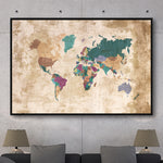 world atlas wall art