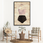 vintage bathing suits wall art