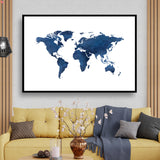 navy blue world map