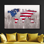 Extra Large World Map Wall Art