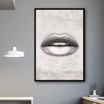Silver Lips Wall Art