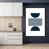 teal and navy blue wall art