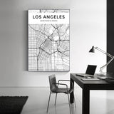 map of los angeles wall art