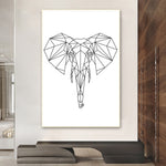 geometric elephant wall art