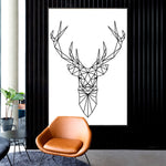 geometric deer art wall