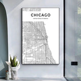 chicago map wall art