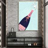 canvas wall art champagne