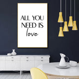 all you need is love framed wall art