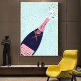 vintage champagne wall art