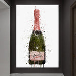 champagne framed wall art