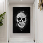 black and white sugar skull wall art
