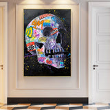 candy skull pop art
