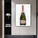 champagne bottle wall art